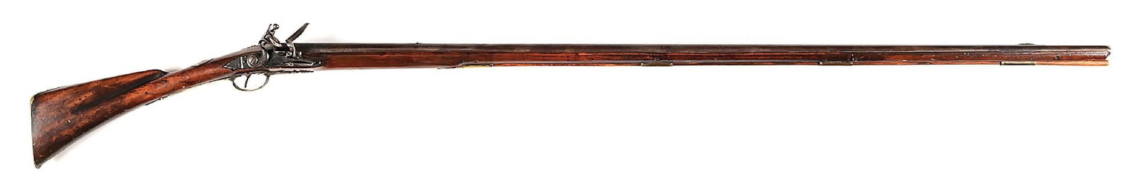 (A) EARLY NEW ENGLAND FLINTLOCK FOWLER SIGNED JOHNSON.: For another example by Johnson, see page 46 of "Flintlock Fowlers" by Tom Grinslade. It is likely the signature "Johnson" on the lock was Seth Johnson of Old Rutland, Massachusetts, who is listed as h