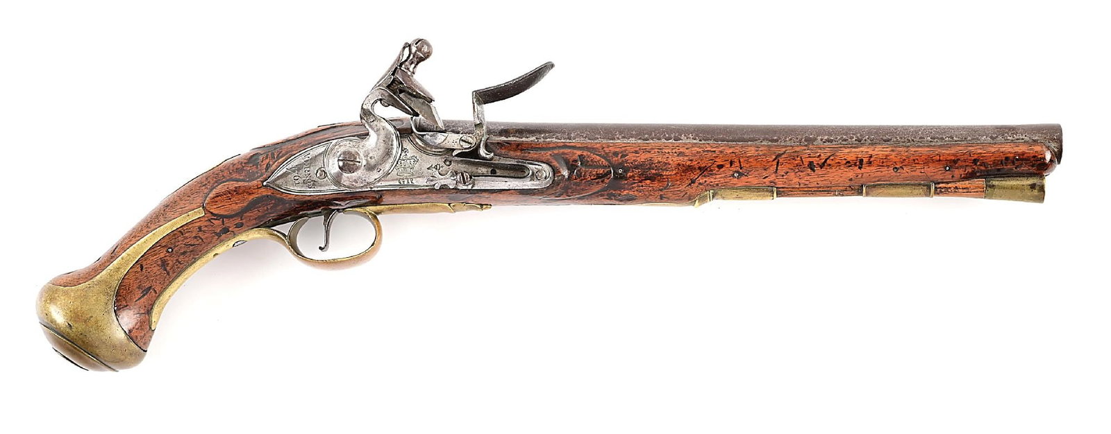 (A) BRITISH PATTERN 1756 FLINTLOCK DRAGOON PISTOL BY VERNON DATED 1761. (1 of 16)