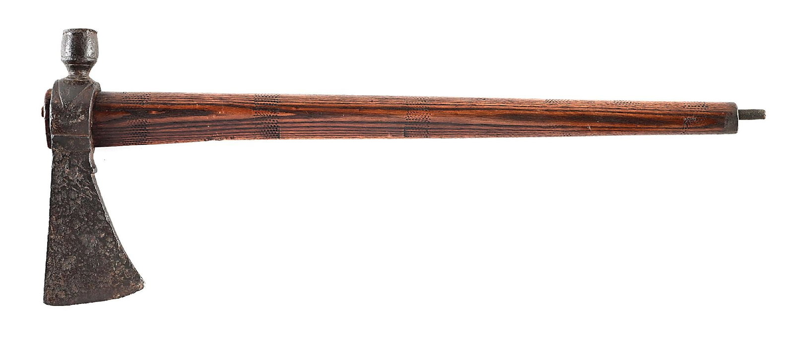 REVOLUTIONARY WAR PERIOD BRITISH PIPE TOMAHAWK WITH HAFT. (1 of 10)