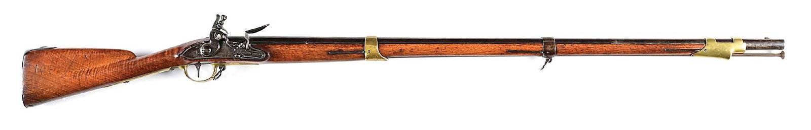 (A) EXCEEDINGLY RARE CHARLEVILLE ARSENAL FRENCH MODEL 1766 FLINTLOCK CAPTAIN'S CARBINE. (1 of 14)