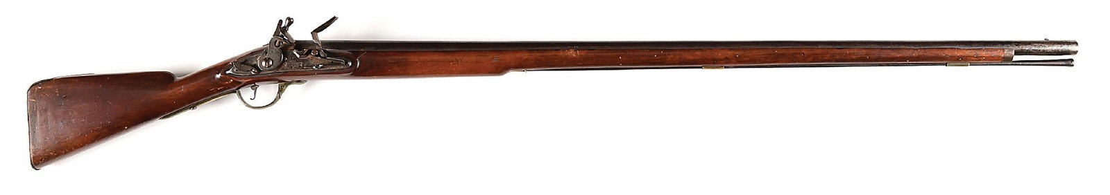 (A) PUBLISHED MINUTEMAN ASSOCIATED AMERICAN STOCKED QUEEN ANNE PATTERN 1703 DOG LOCK MUSKET BY NUTT. (1 of 16)