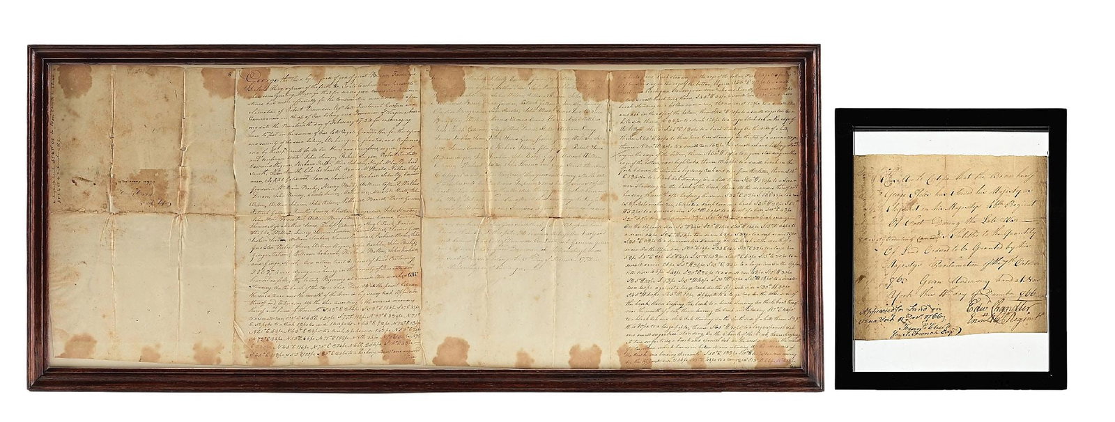 TWO DOCUMENTS: A) RECEIPT--A BRITISH OFFICER IS GRANTED LAND (1766) B) “THE SAVAGE GRANT” (1 of 11)