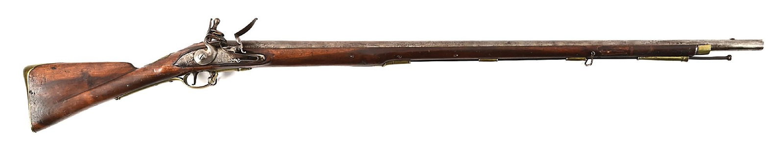 (A) 9TH REGIMENT OF FOOT MARKED DUBLIN CASTLE SHORT LAND PATTERN BROWN BESS MUSKET.: This Dublin Castle Short Land Pattern musket was present at the Battle of Saratoga, arguably the most important engagement of the American Revolution, as the colonial victory over British forces direc