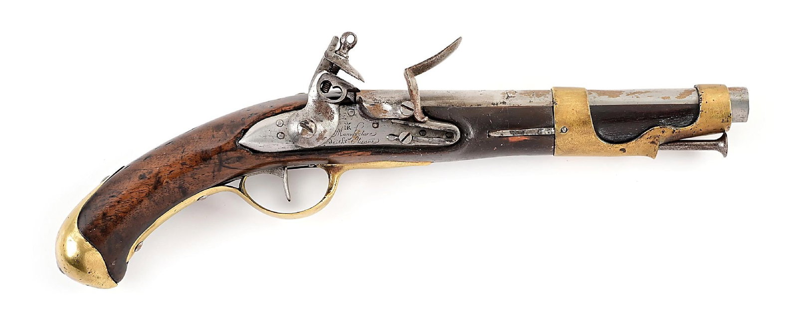 (A) FRENCH MODEL 1763/73 FLINTLOCK ST. ETIENNE FLINTLOCK PISTOL (1 of 13)
