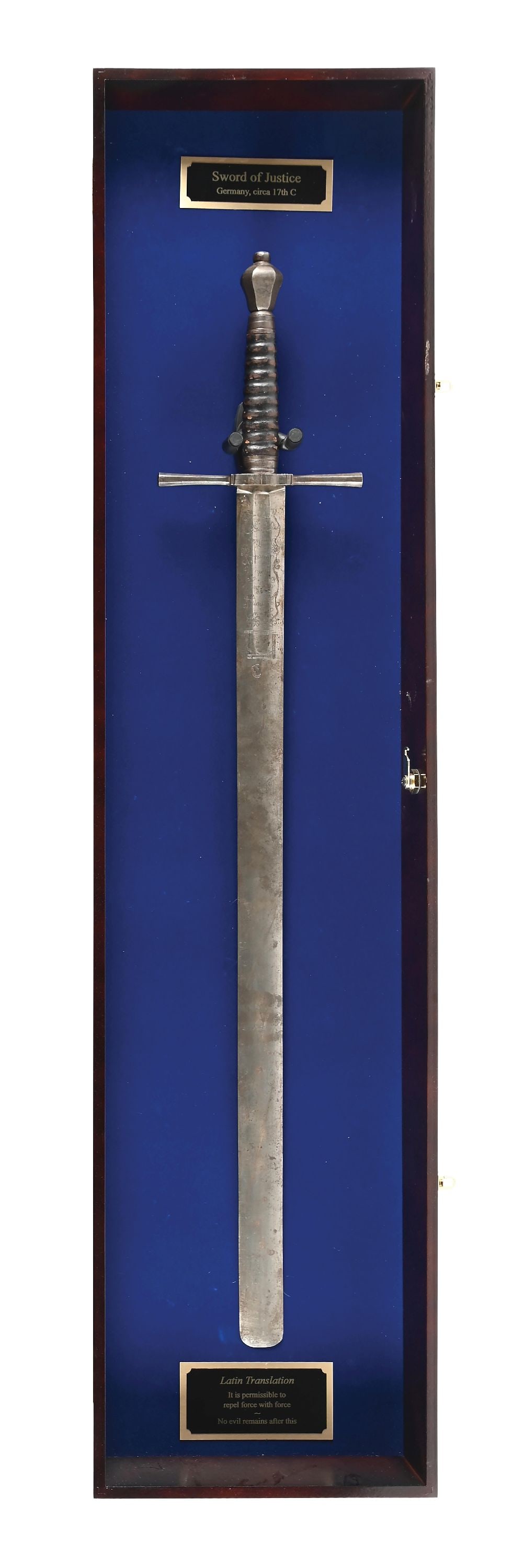 CONTINENTAL, LIKELY GERMAN, EXECUTIONER SWORD IN CASE (1 of 9)
