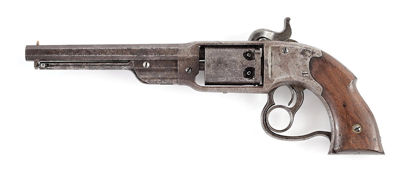 (A) MARTIAL SAVAGE MODEL 1861 NAVY PERCUSSION REVOLVER. (1 of 10)