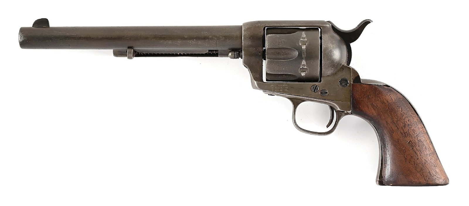(A) COLT SINGLE ACTION ARMY REVOLVER IN 44-40 WITH FACTORY LETTER. (1 of 8)