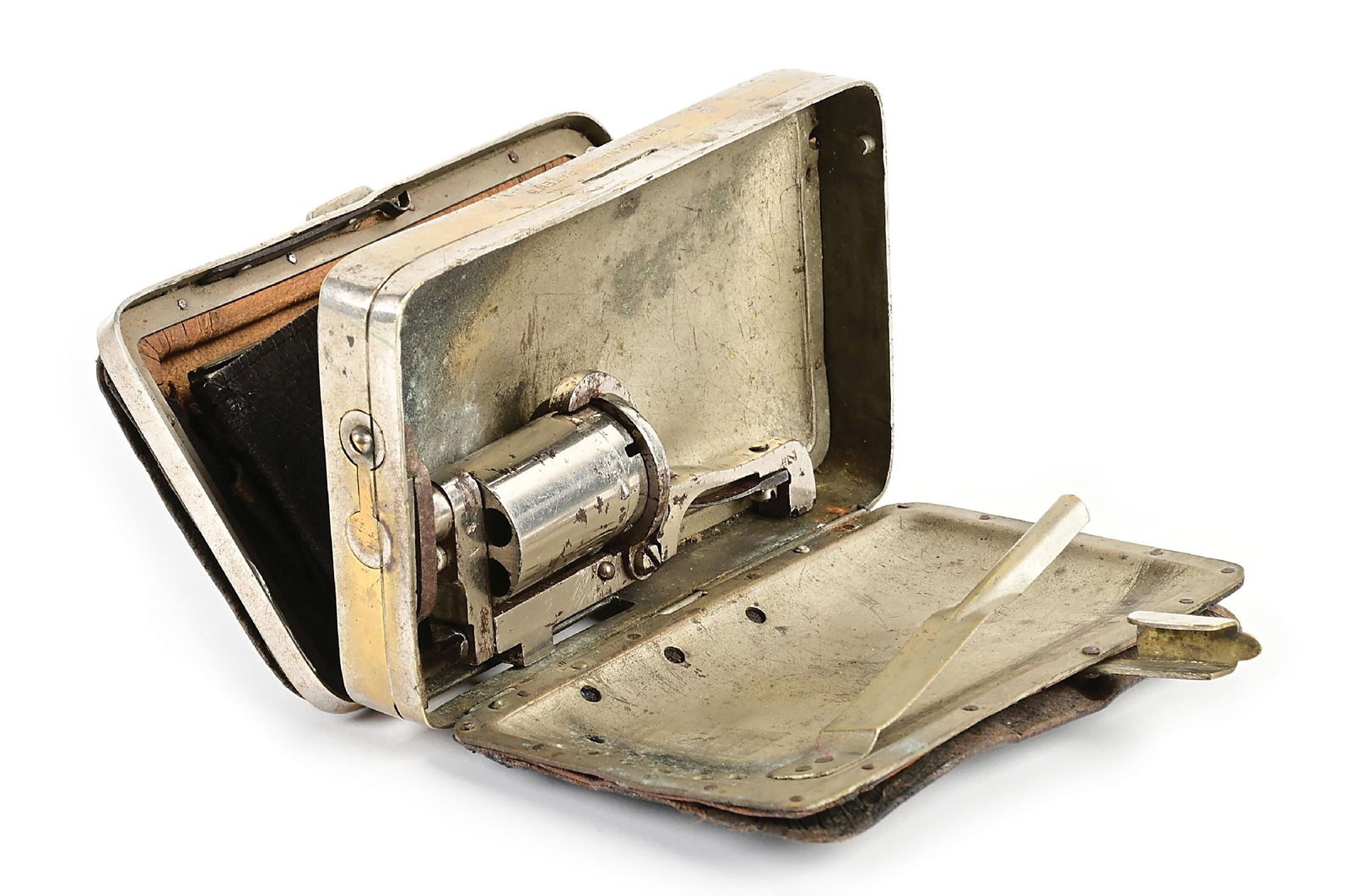 (A) RARE 1877 PATENT FRANKENAU DOUBLE ACTION PINFIRE PURSE PISTOL. (1 of 13)