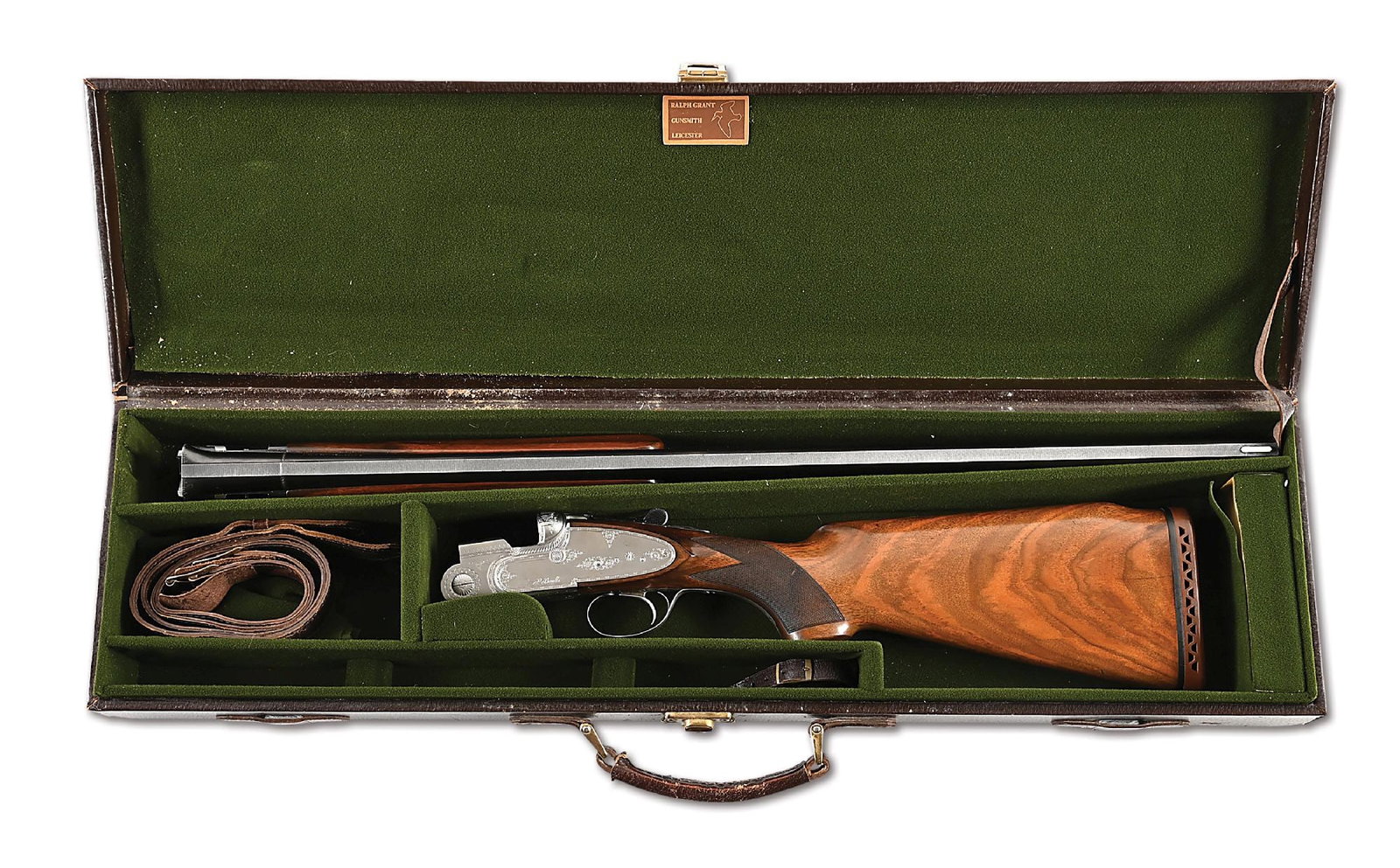 (C) BERETTA SO4 12 BORE OVER/UNDER SHOTGUN WITH CASE. (1 of 13)
