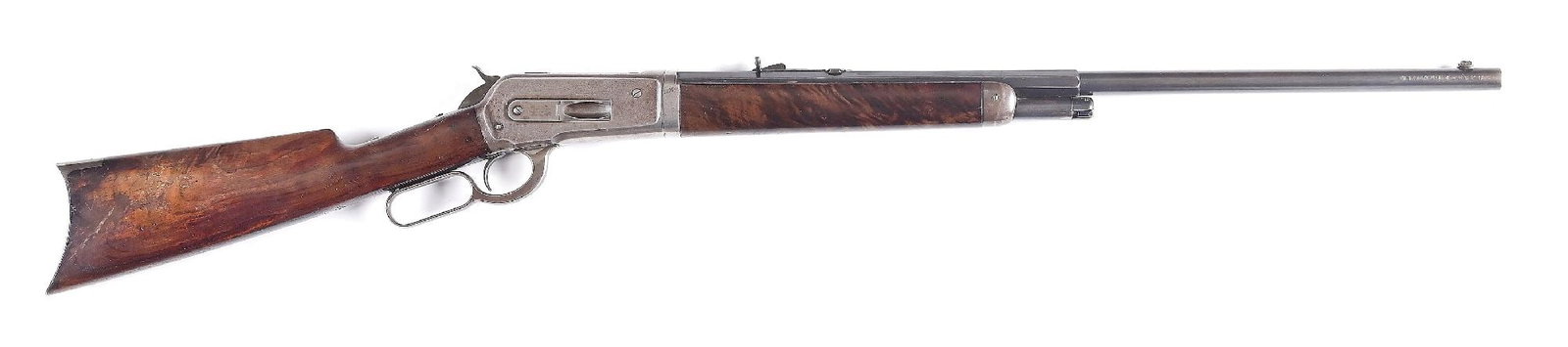 (A) WINCHESTER MODEL 1886 TAKEDOWN LEVER ACTION RIFLE IN .45-90. (1 of 12)