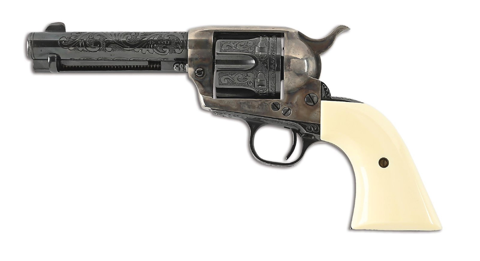 (C) COLT SINGLE ACTION ARMY .45 LC REVOLVER WITH CUSTOM EMBELLISHMENTS. (1 of 9)