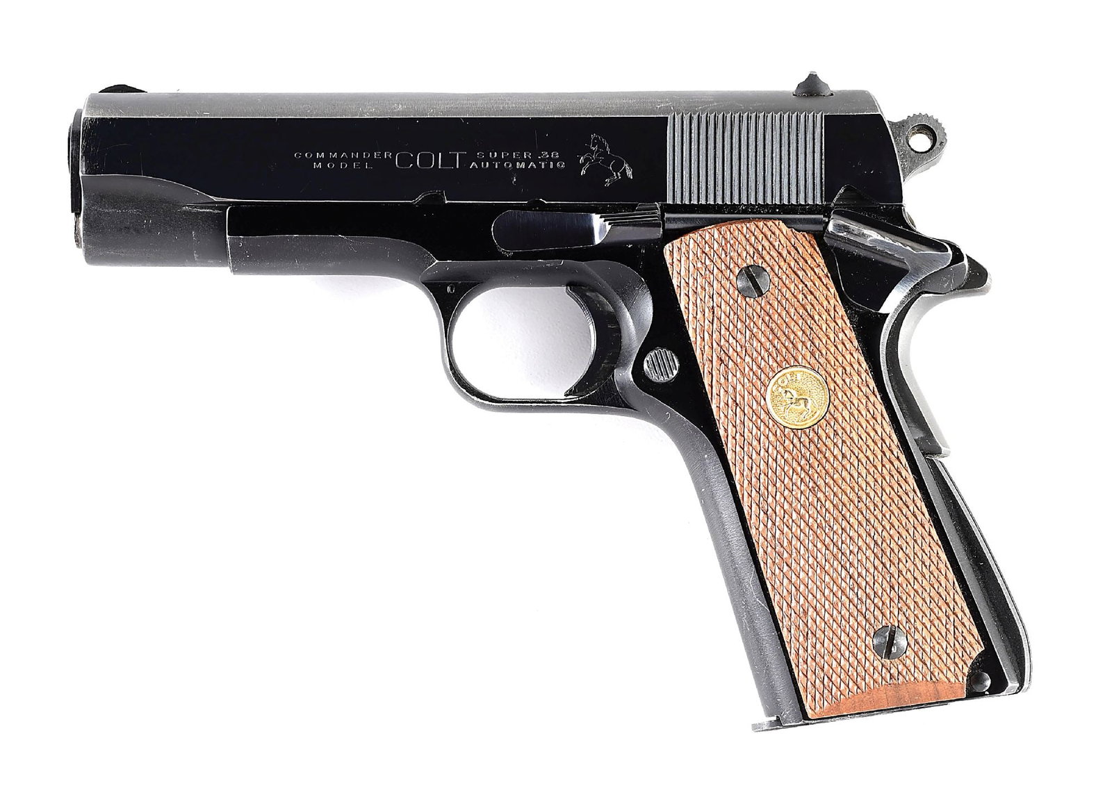(C) COLT LIGHTWEIGHT COMMANDER 1911A1 .38 SUPER SEMI-AUTOMATIC PISTOL (1951) (1 of 8)