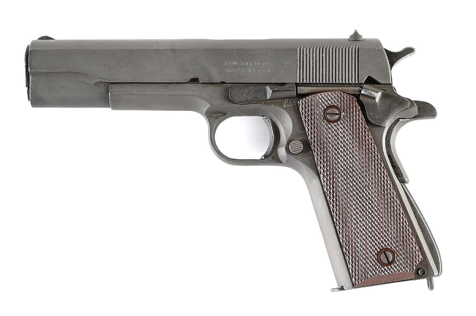 (C) EXCEPTIONALLY FINE WWII REMINGTON RAND M1911A1 .45 ACP SEMI-AUTOMATIC PISTOL. (1 of 7)