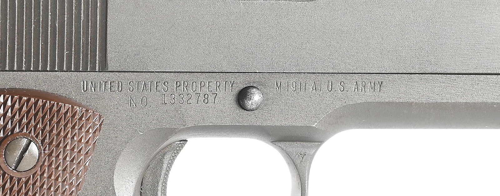 (C) REMINGTON RAND 1911A1 .45 ACP SEMI-AUTOMATIC PISTOL (1943). - 5