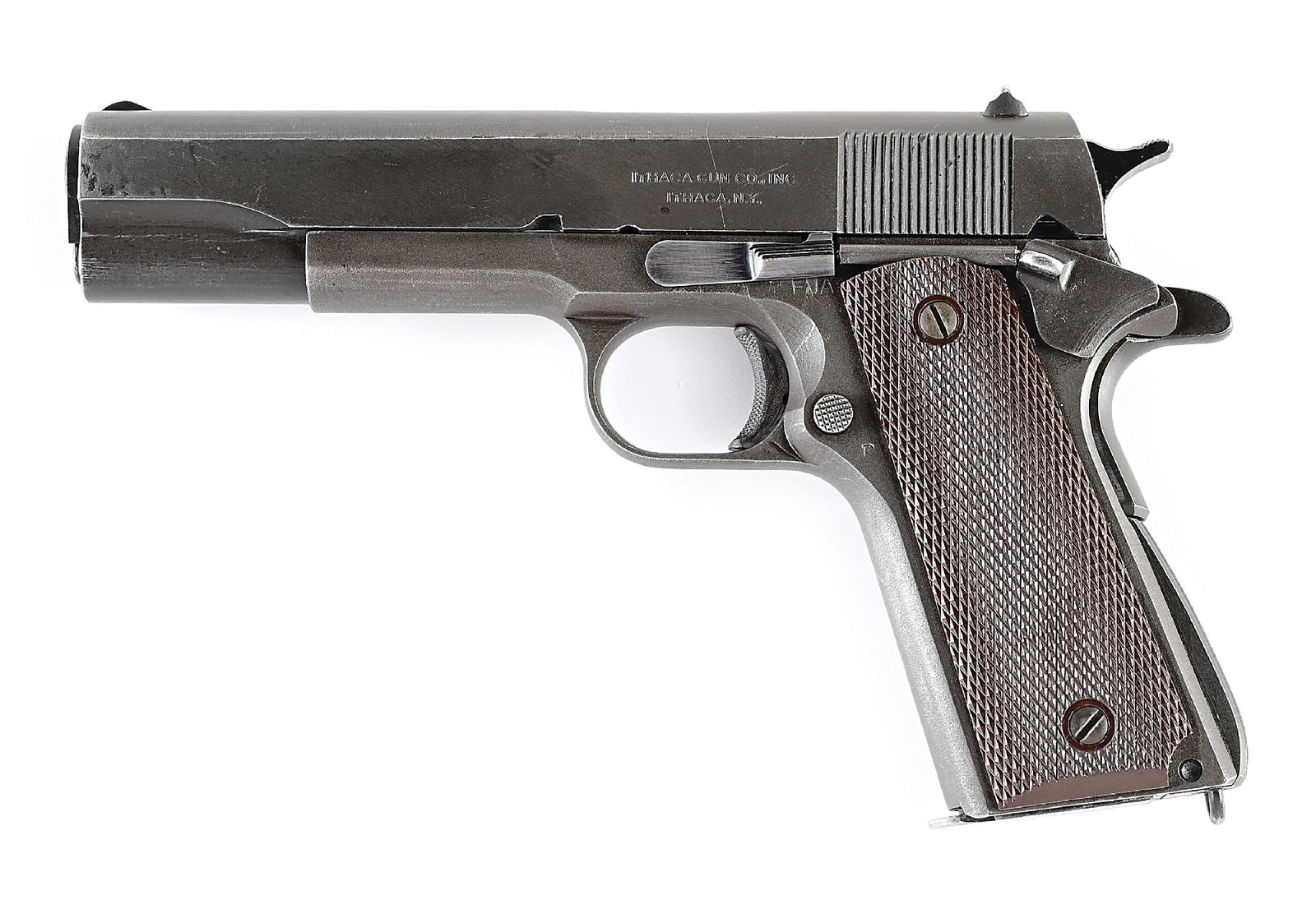(C) U.S PROPERTY MARKED LEND LEASE ITHACA M1911 A1 SEMI-AUTOMATIC PISOL. (1 of 9)
