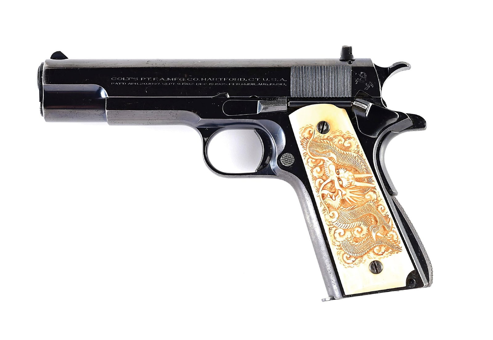 (C) EARLY PRE-WAR COLT ACE .22 SEMI-AUTOMATIC TARGET PISTOL. (1 of 9)