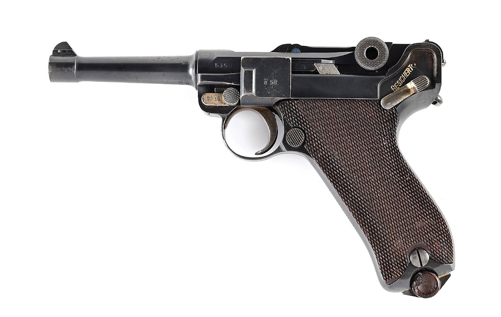 (C) UNIT MARKED 1912 ERFURT P.08 SEMI-AUTOMATIC PISTOL. (1 of 18)