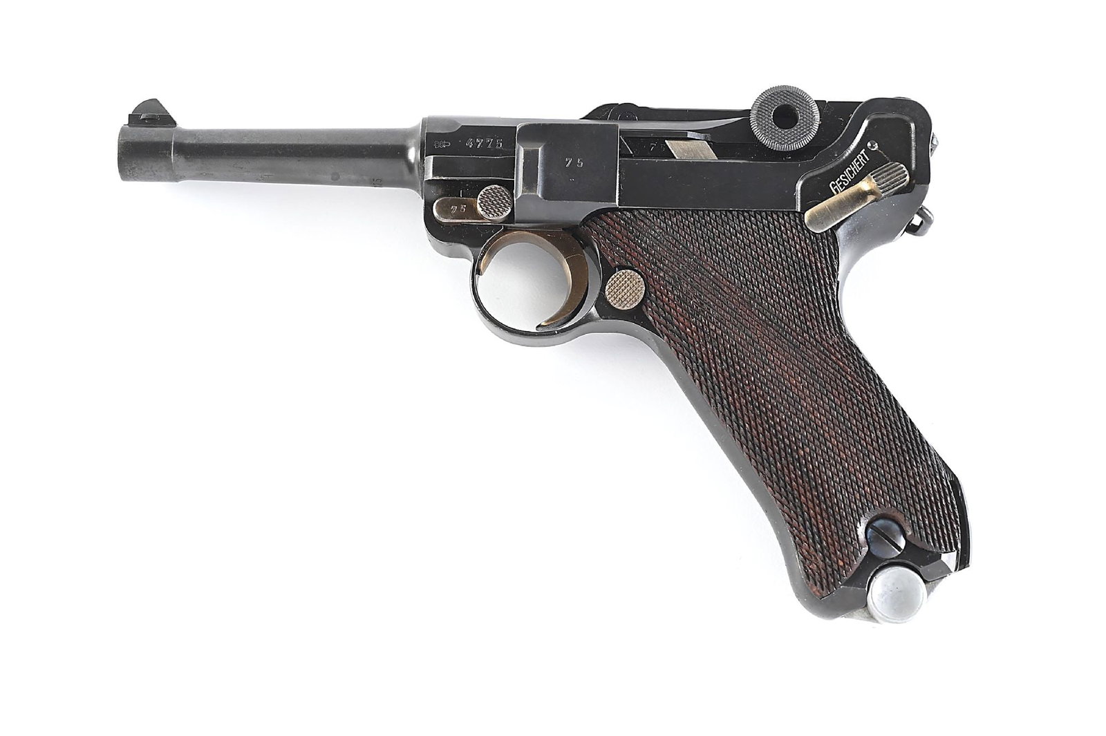 (C) SCARCE 1937 COMMERCIAL MAUSER BANNER LUGER SEMI-AUTOMATIC PISTOL. (1 of 10)