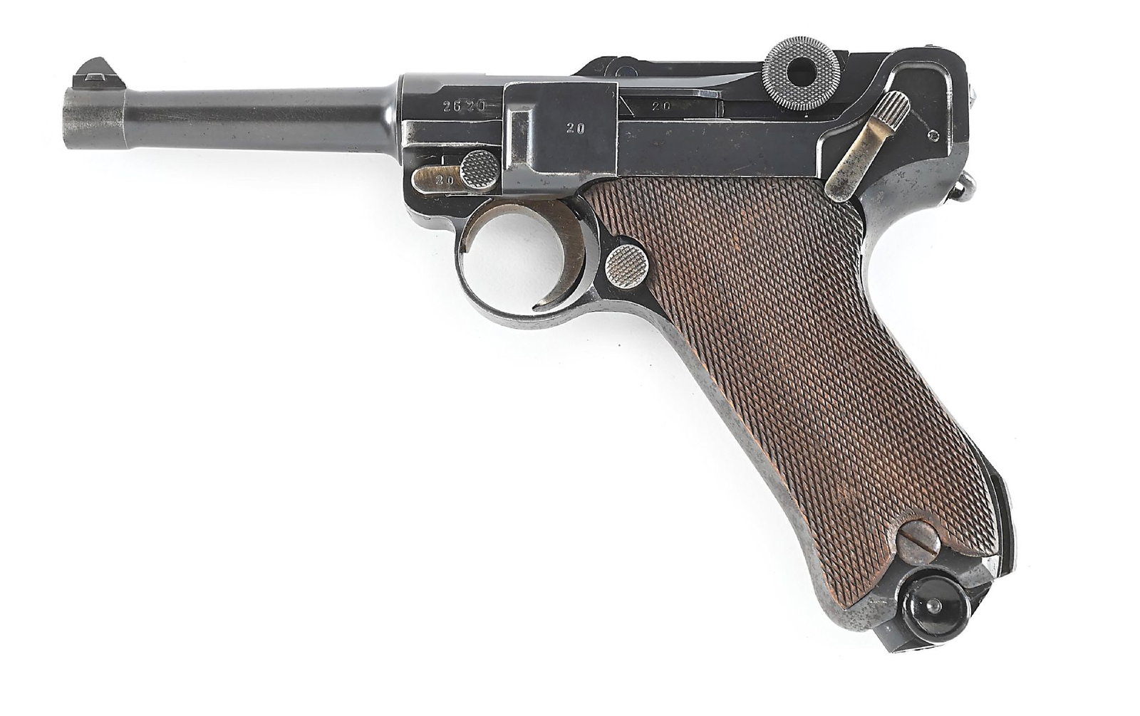 (C) MAUSER S/42 CODE P.08 LUGER SEMI-AUTOMATIC PISTOL WITH CAPTURE PAPERS. (1 of 13)
