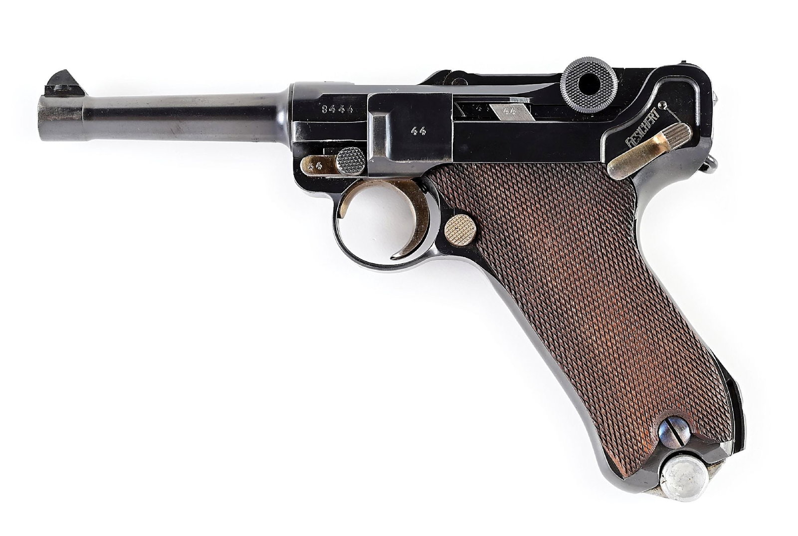 (C) GERMAN MAUSER S42 CODE 1937 P08 LUGER SEMI AUTOMATIC PISTOL. (1 of 13)