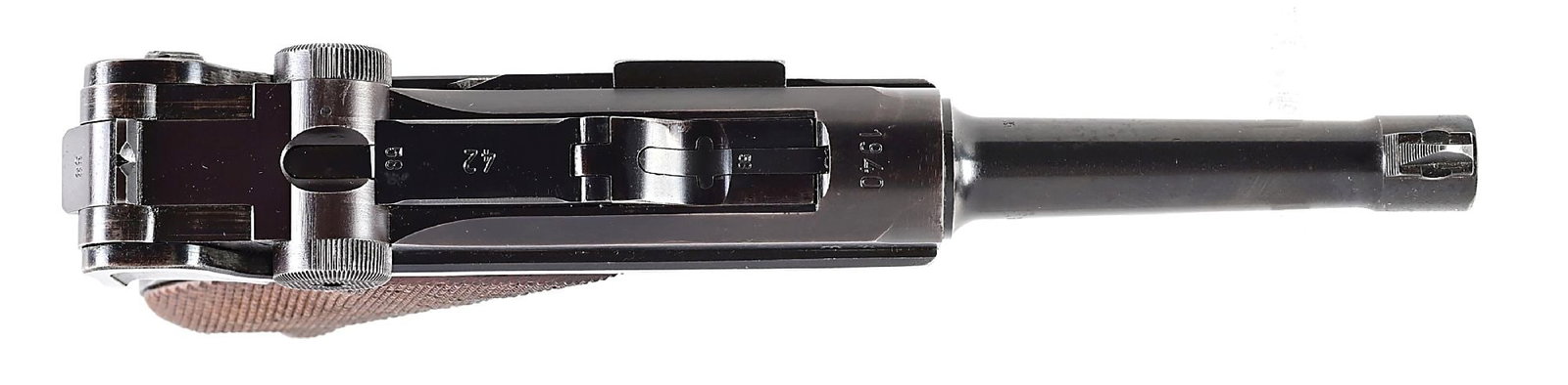 (C) MAUSER CODE 42 1940 DATED P.08 LUGER SEMI-AUTOMATIC PISTOL. - 3