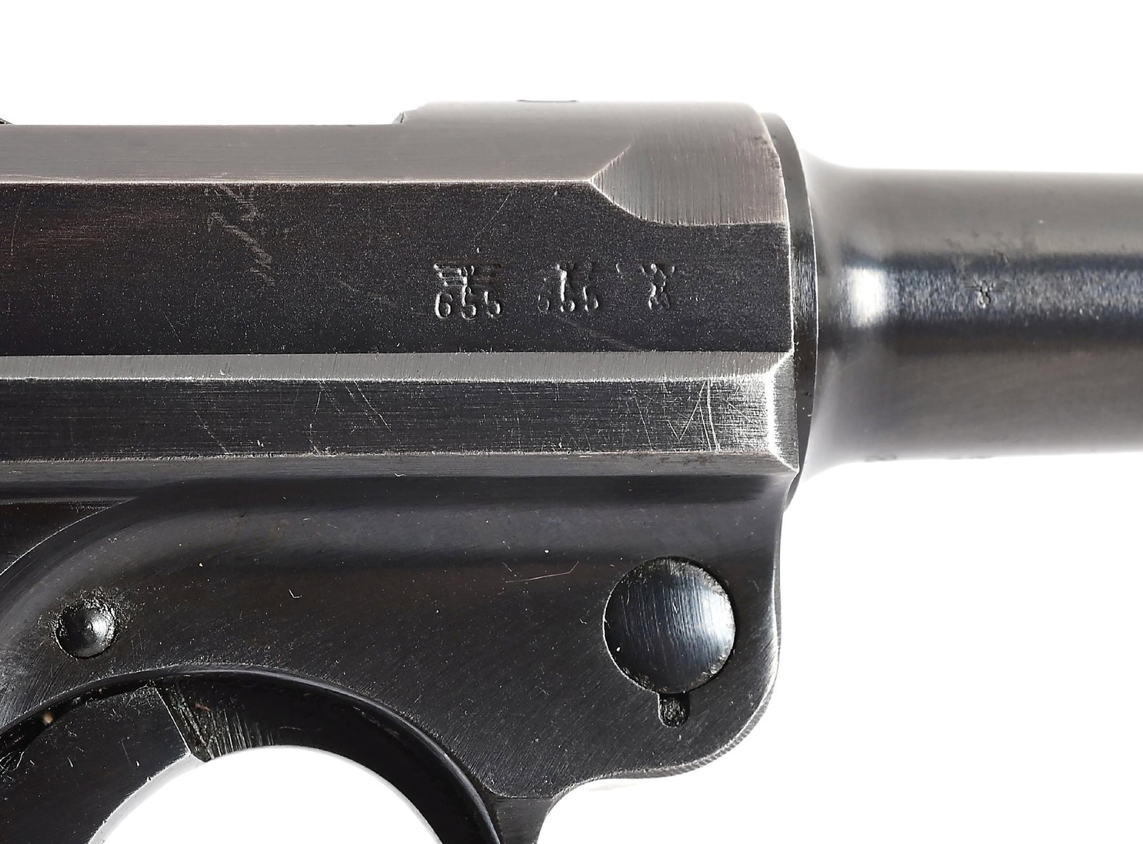 (C) MAUSER CODE 42 1940 DATED P.08 LUGER SEMI-AUTOMATIC PISTOL. - 8