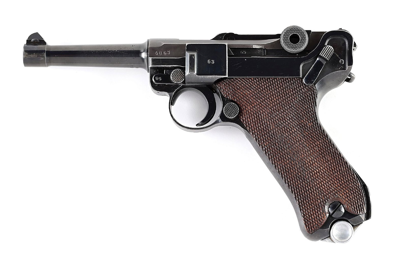 (C) 1939 MAUSER 42 CODE P.08 LUGER SEMI-AUTOMATIC PISTOL. (1 of 12)