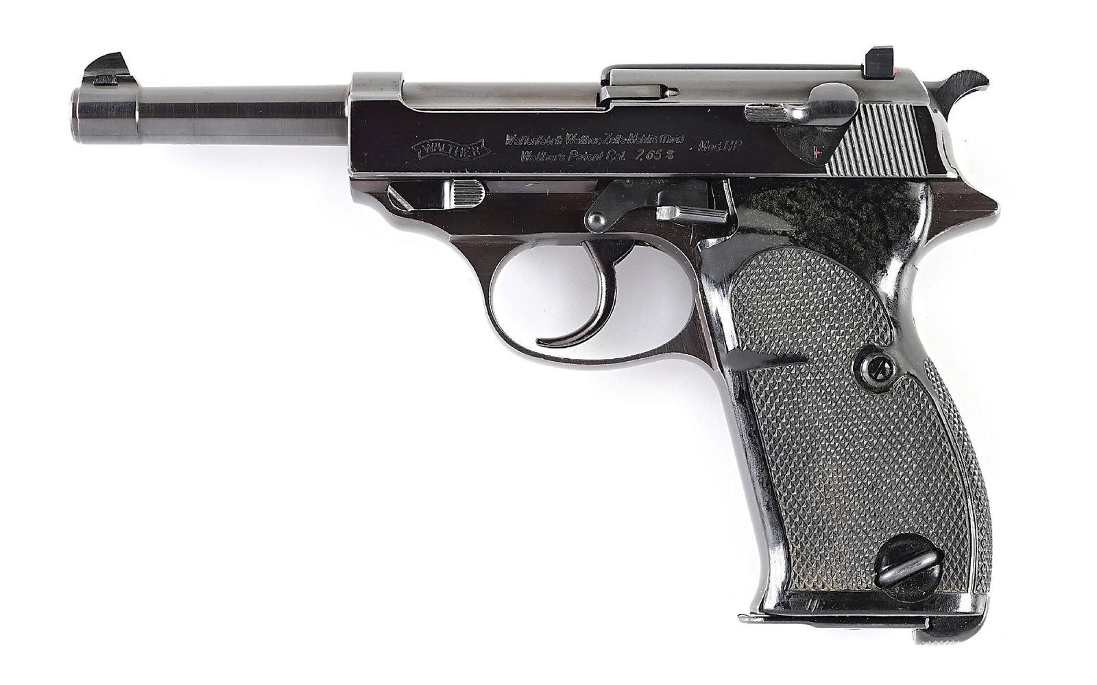 (C) WALTHER HP .30 LUGER SEMI-AUTOMATIC PISTOL. (1 of 7)