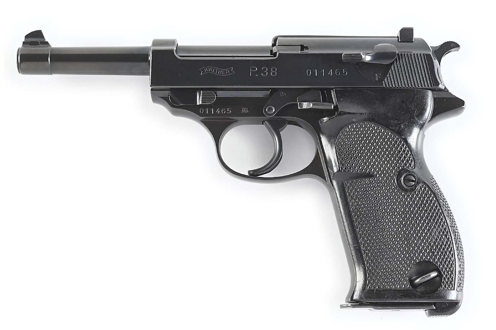(C) ZERO SERIES WALTHER P.38 SEMI-AUTOMATIC PISTOL. (1 of 7)