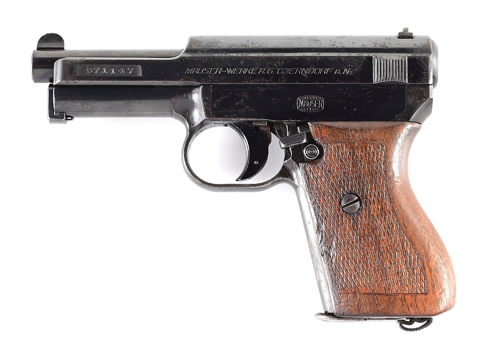 (C) KREIGSMARINE OSTSEE PROPERTY MARKED MAUSER MODEL 1934 SEMI-AUTOMATIC PISTOL. (1 of 11)