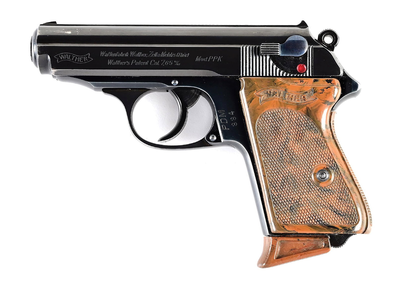 (C) RARE PDM WALTHER PPK SEMI AUTOMATIC PISTOL WITH DURAL FRAME. (1 of 8)