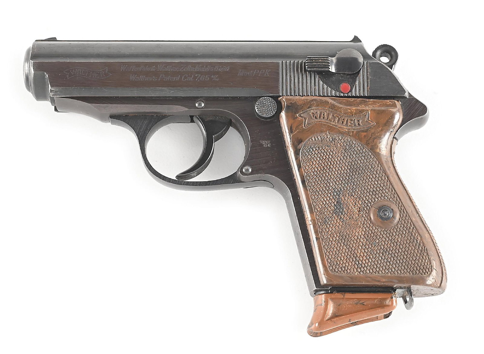 (C) WWII POLICE EAGLE C WALTHER PPK SEMI-AUTOMATIC PISTOL. (1 of 9)