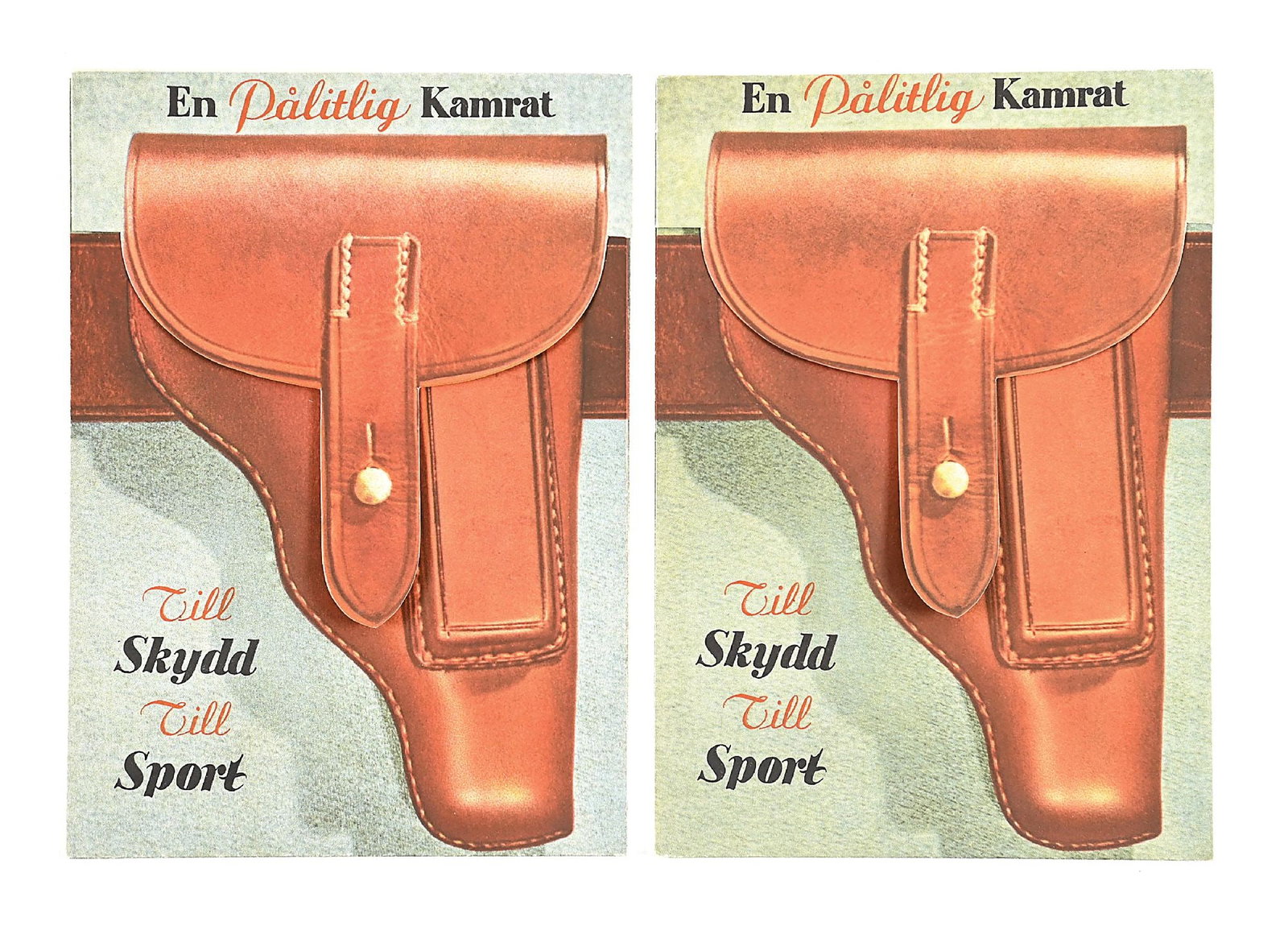 PAIR OF RARE PRE-WAR SWEDISH WALTHER PPK SALES BROCHURES. (1 of 6)