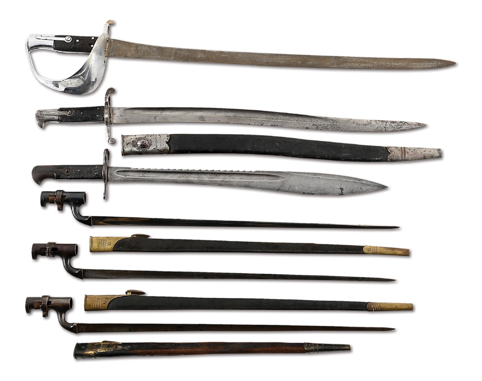 LOT OF 6: BRITISH VICTORIAN BAYONETS. (1 of 2)