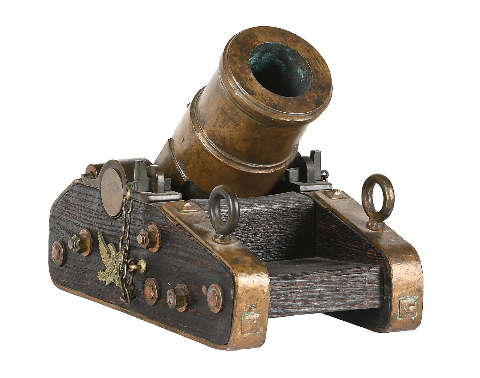 REPLICA U.S. MODEL 1841 BRONZE MORTAR (1 of 4)