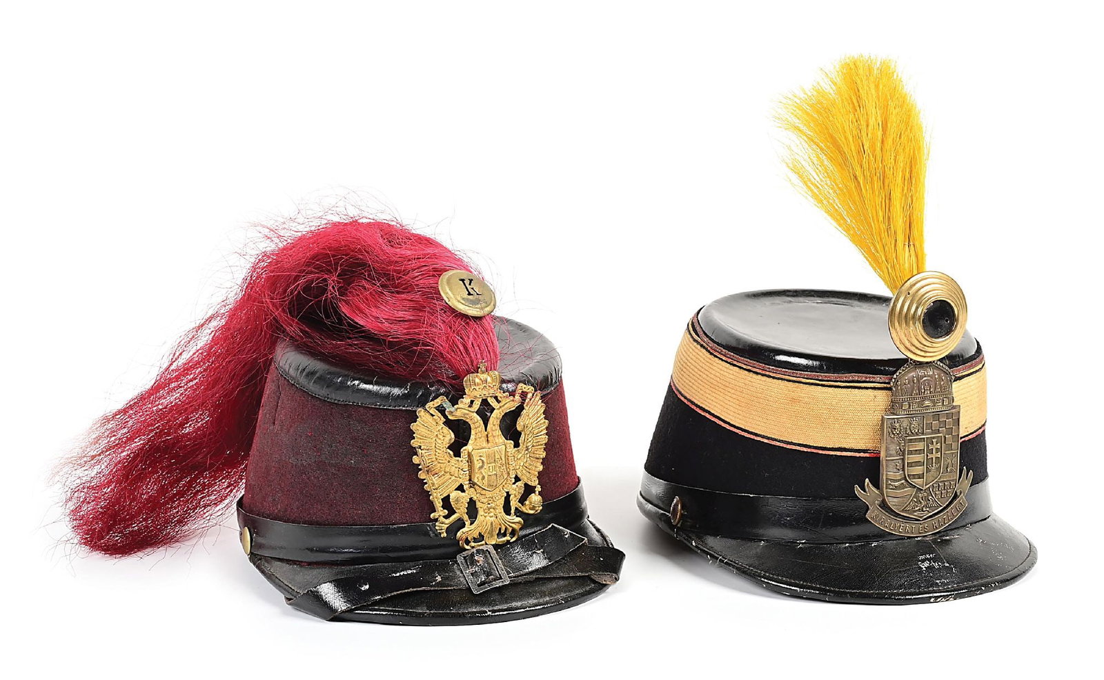 LOT OF 2: AUSTRIAN AND HUNGARIAN SHAKOS. (1 of 9)