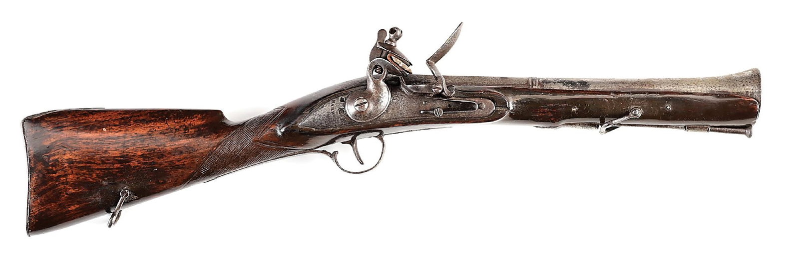 (A) EAST INDIA CO. FLINTLOCK BLUNDERBUSS BY MARWOOD. (1 of 13)