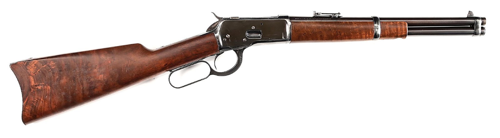 (C) 14" WINCHESTER MODEL 92 LEVER ACTION TRAPPER STYLE CARBINE. (1 of 11)