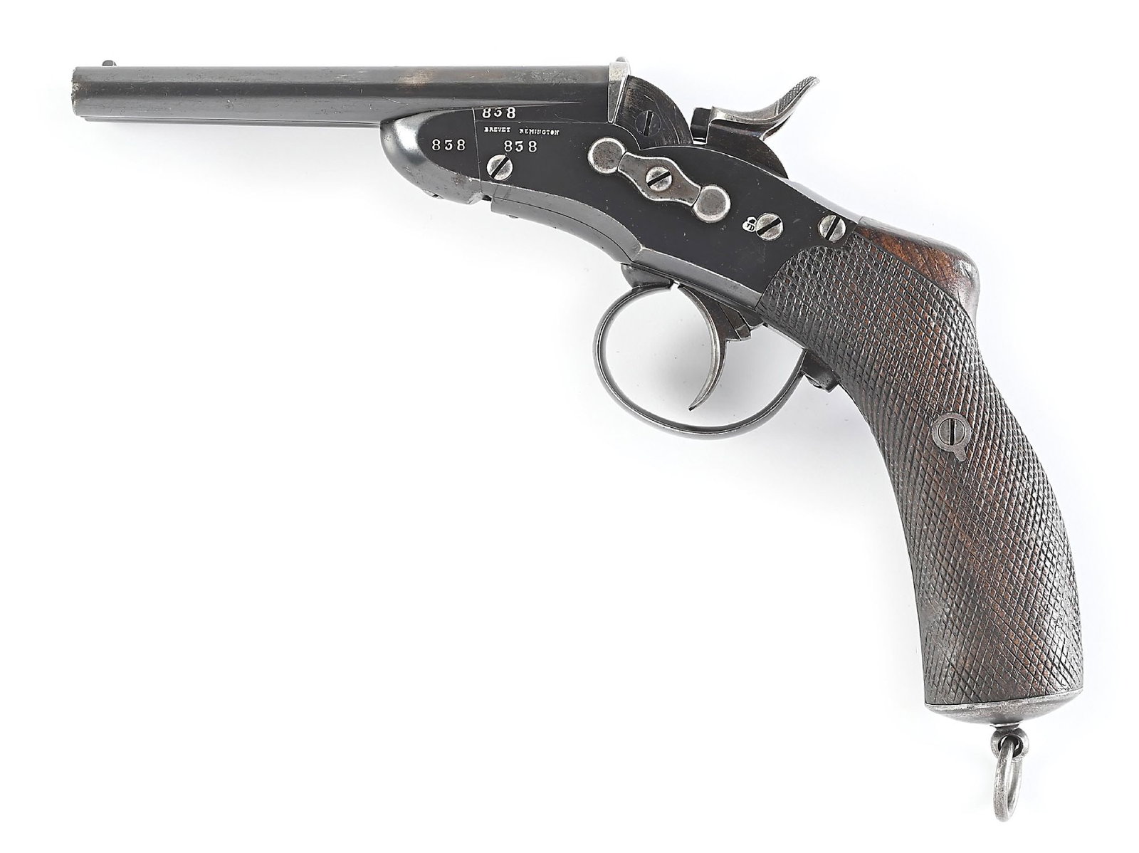 (A) NAGANT MODEL 1877 GENDARMERIE DOUBLE BARREL ROLLING BLOCK PISTOL (1 of 9)