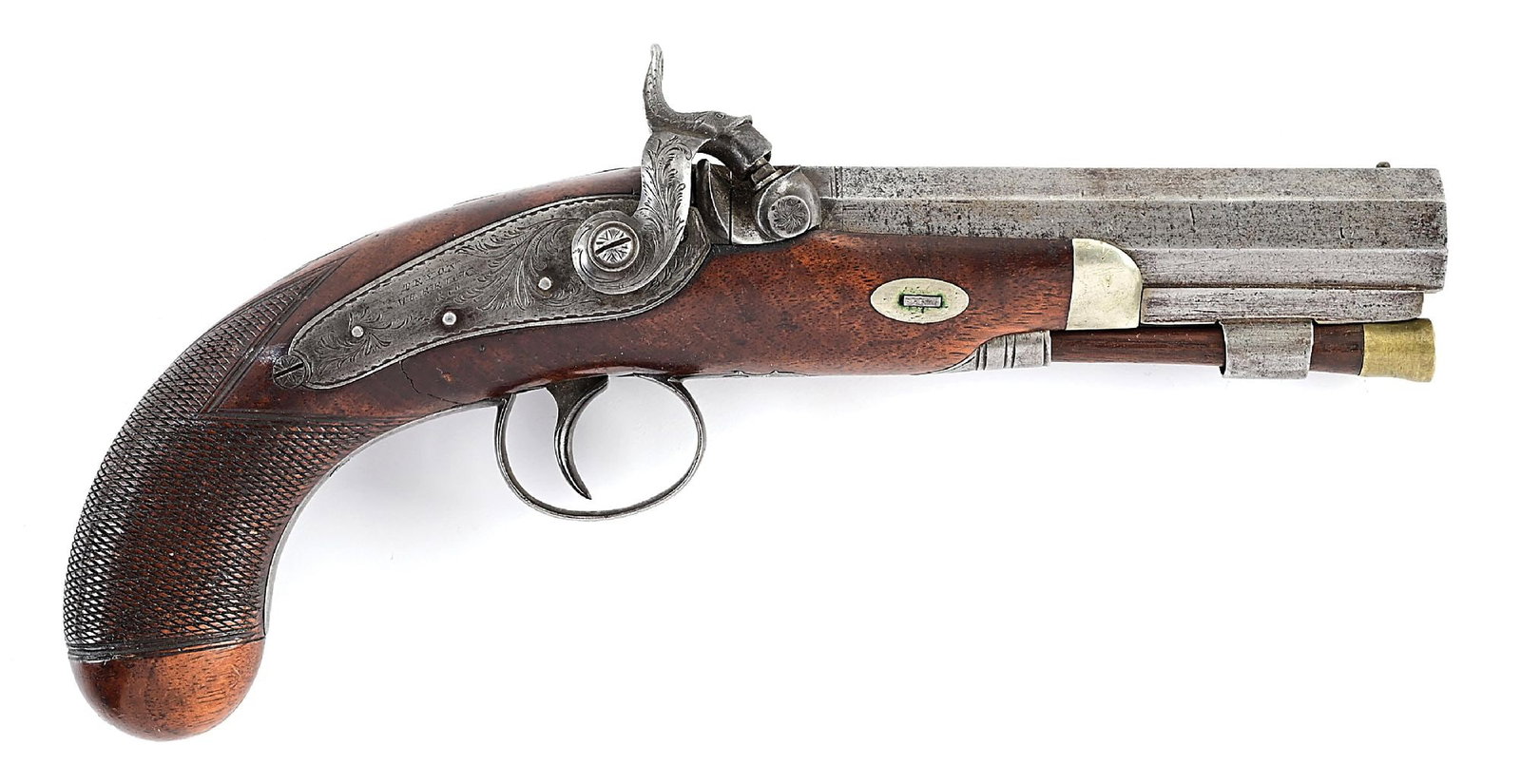 (A) TRYON MERRICK & CO. PERCUSSION PISTOL. (1 of 8)