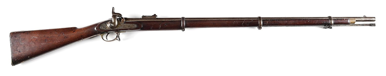 (A) LOUISIANA STATE MILITIA CONFEDERATE ENFIELD PATTERN 1853 PERCUSSION RIFLED-MUSKET DATED 1862. (1 of 14)