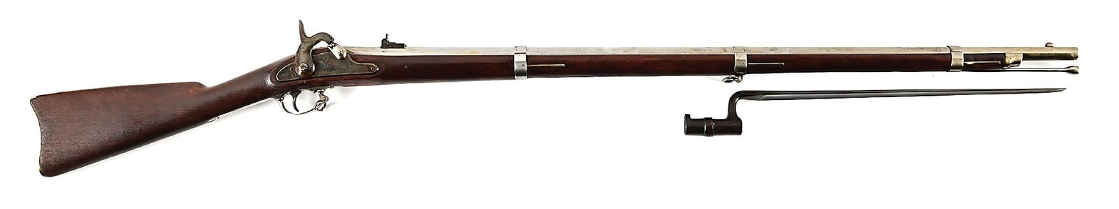 (A) WM MUIR & CO. US MODEL 1863 CONTRACT PERCUSSION RIFLE.: Manufactured in 1863 by William Muir Company of Windsor, Connecticut. Muir was granted a contract for 30,000 rifles, all produced in 1863 and '64. In the 1861 pattern with flat bands and supplied in t