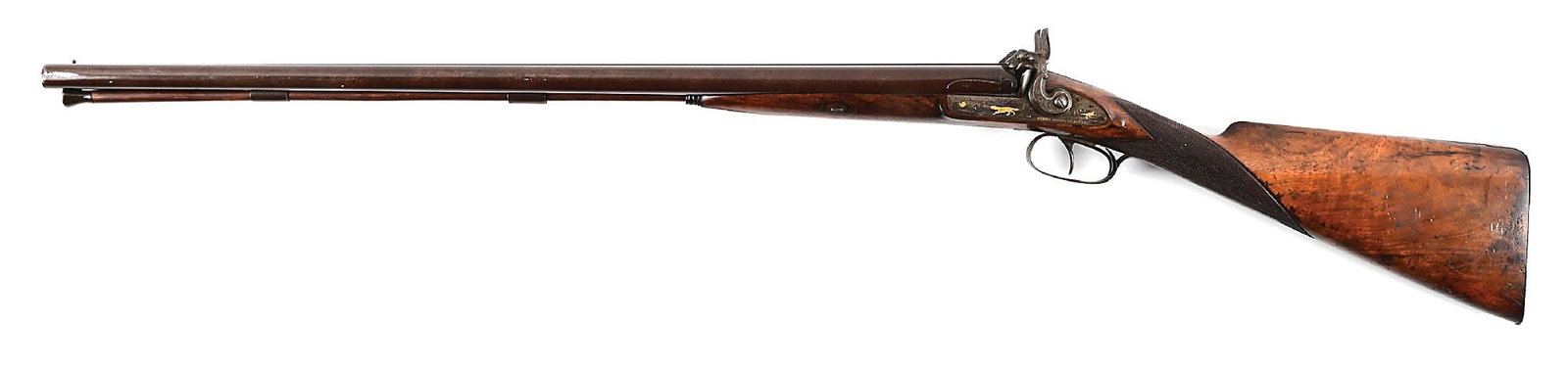 (A) RENKIN BROTHERS PERCUSSION SIDE BY SIDE 70 BORE SHOTGUN (1 of 10)