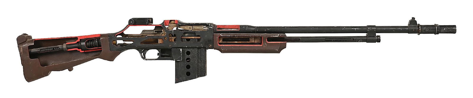 OVERSIZED M23 CUTAWAY BAR MACHINE GUN CLASSROOM TRAINING AID. (1 of 5)