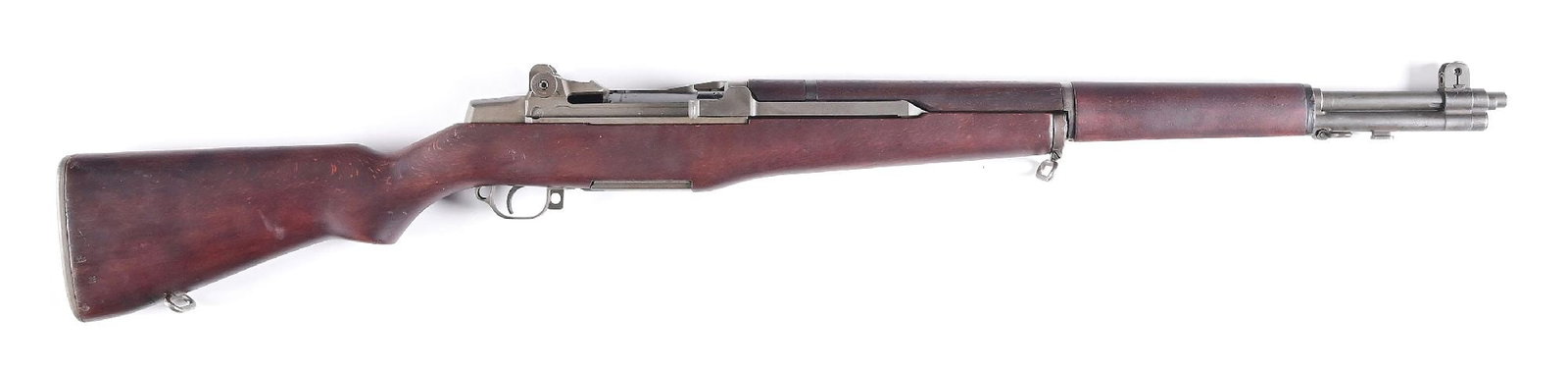 (C) SPRINGFIELD M1 GARAND SEMI-AUTOMATIC RIFLE.: Manufactured circa March 1942. Springfield barrel dated "6-51". Post-War sights. Rebuilt internals including a National Match op rod. Birch GI style stocks with added "S.A. / G.H.S." cartouche and cro