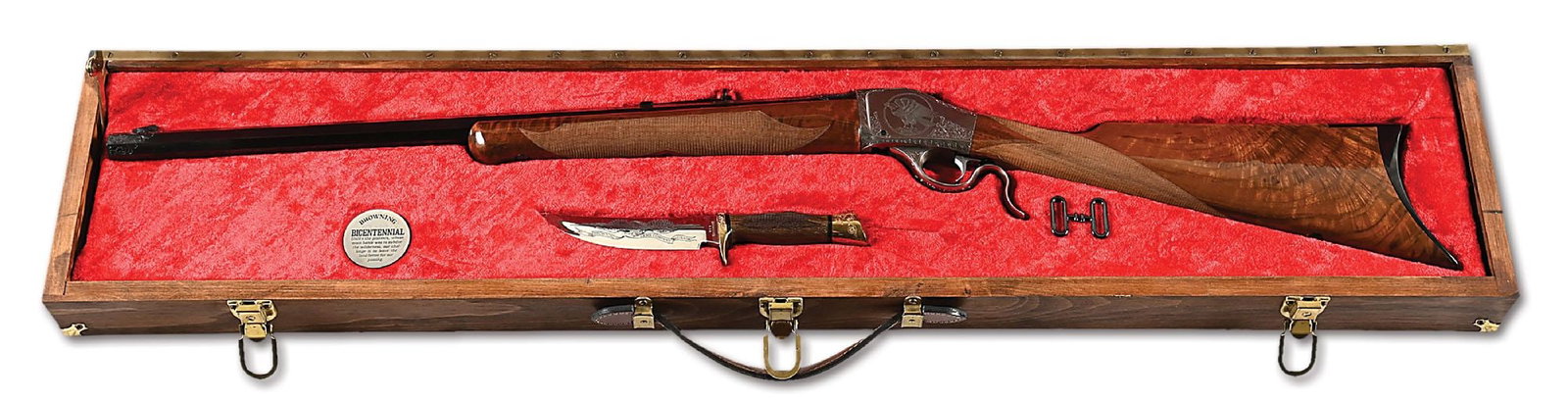 (C) CASED BROWNING BICENTENNIAL B78 SINGLE SHOT RIFLE. (1 of 17)