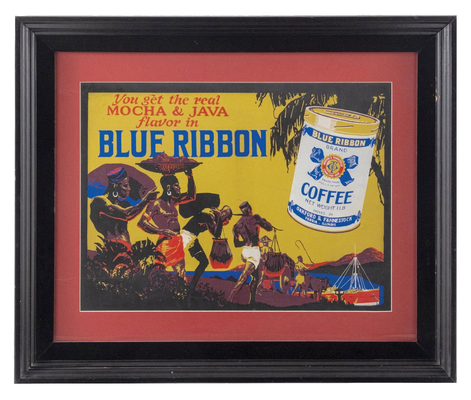 FREIGHT CARDSTOCK ADVERTISING FOR BLUE RIBBON COFFEE (1 of 2)