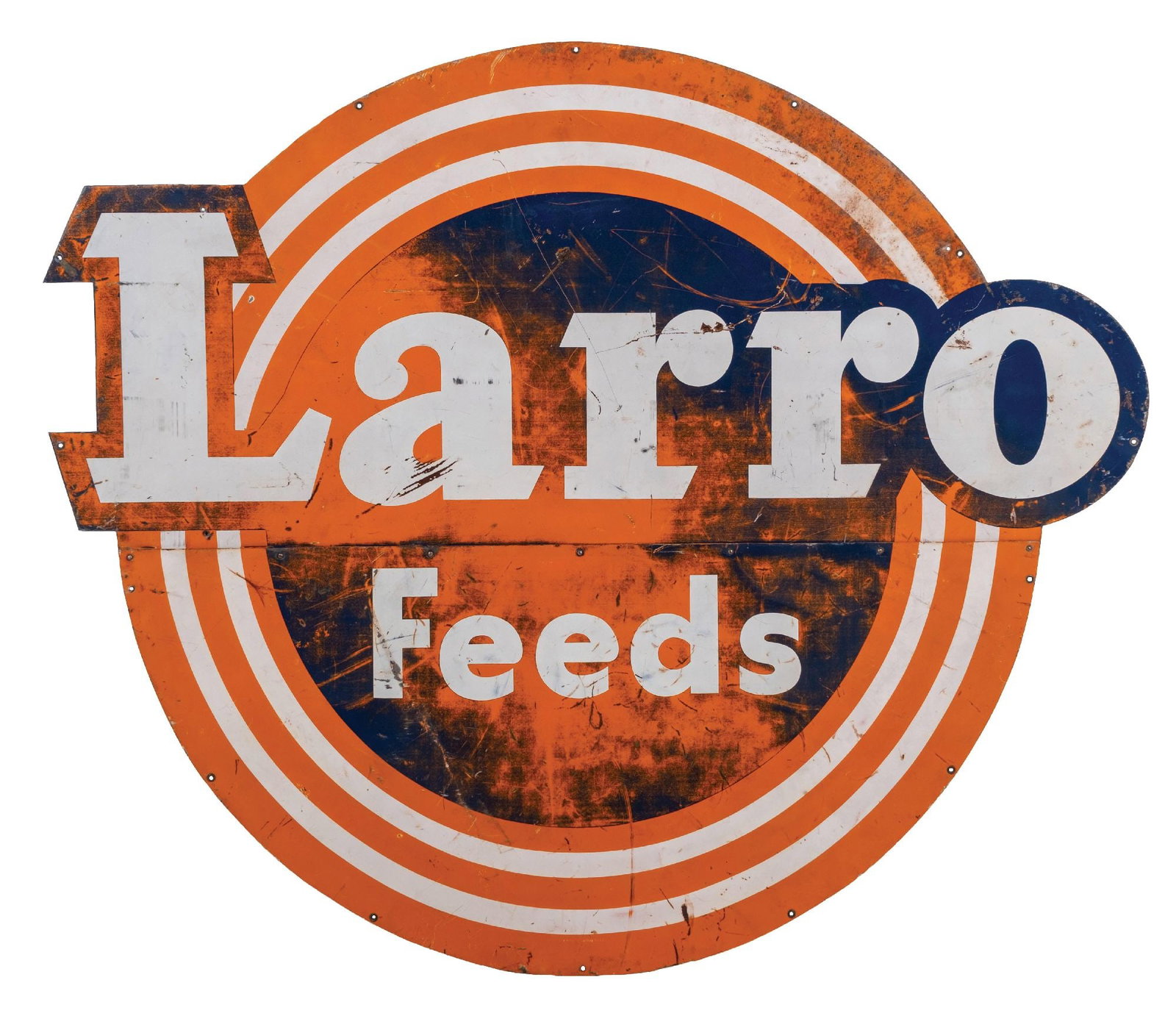SINGLE-SIDED STEEL LARRO FEEDS SIGN (1 of 2)