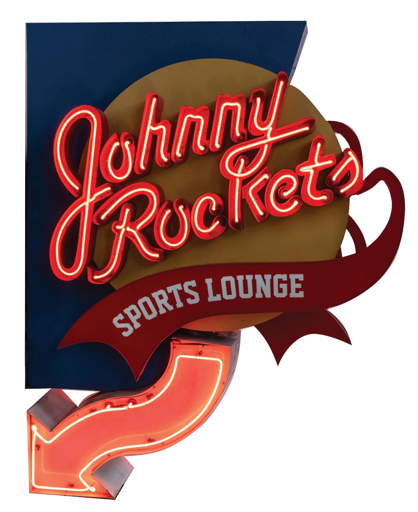 ORIGINAL JOHNNY ROCKET'S SPORTS LOUNGE DOUBLE SIDED NEON SIGN - 3