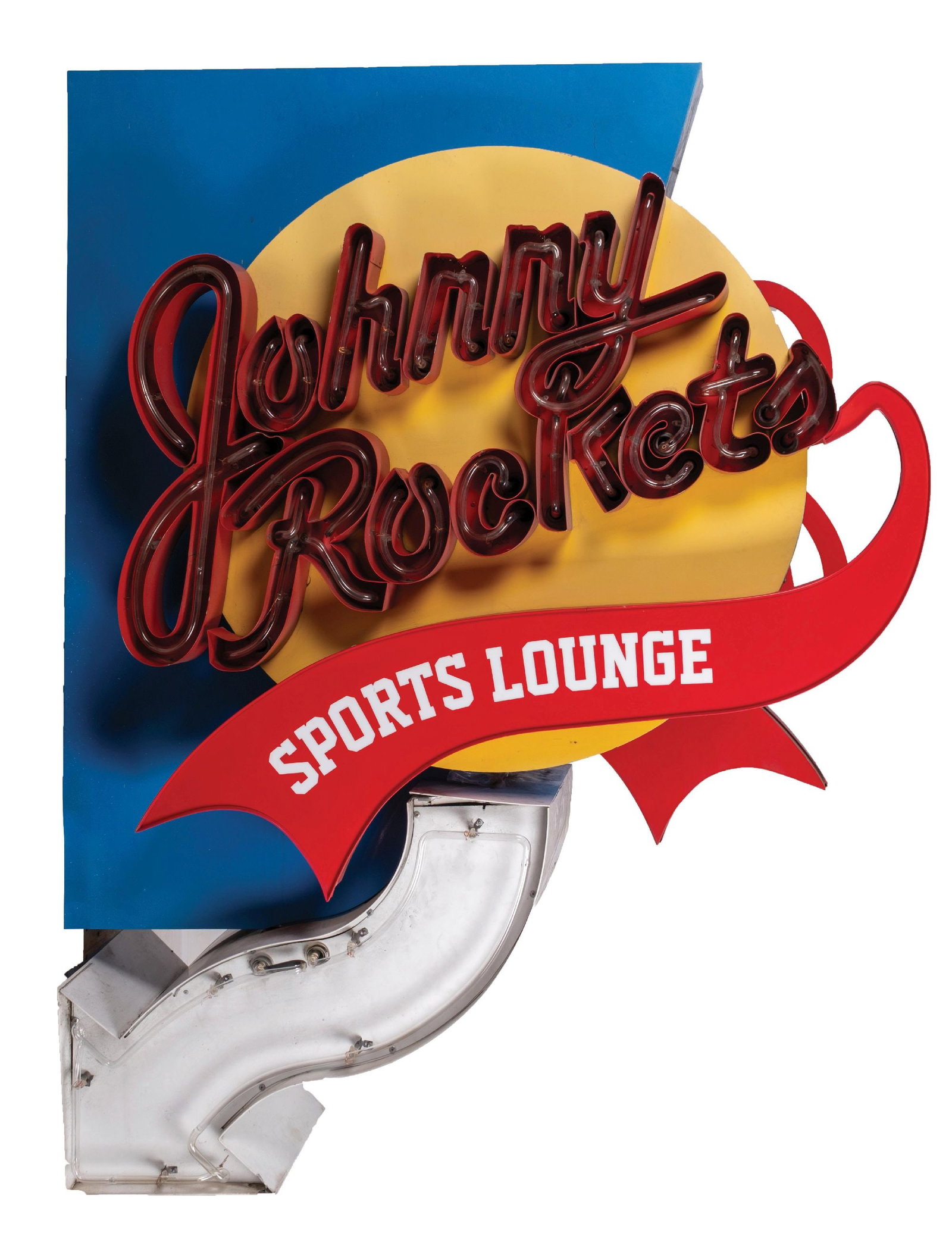 ORIGINAL JOHNNY ROCKET'S SPORTS LOUNGE DOUBLE SIDED NEON SIGN - 4